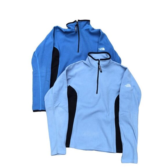 Bundle of 2 Vintage 2003 The North Face Fleece Half Zip Jacket Small - Picture 1 of 8